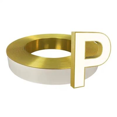 ओईएम चैनल पत्र ट्रिम कैप 40 मिमी 50 मिमी चौड़ाई चैनल सामग्री