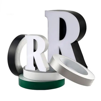 T3 - T8 ट्रिमलेस चैनल लेटर कॉइल 50m 100m प्रति रोल एल्यूमीनियम चैनल लेटर कॉइल