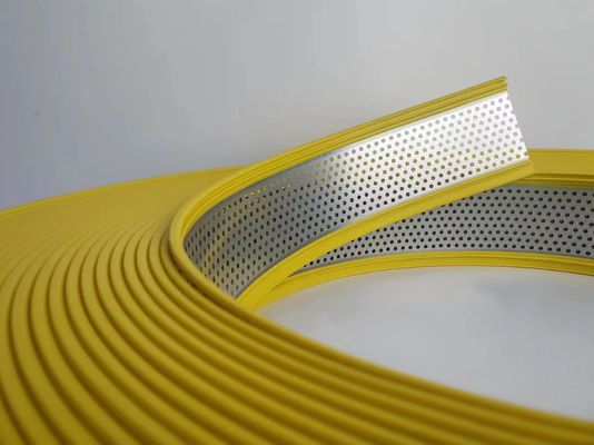 रबर ट्रिम कैप एल्यूमीनियम ट्रिम कैप पीले रंगों का विस्तृत चयन मोड़ने में आसान चैनल पत्र किनारे